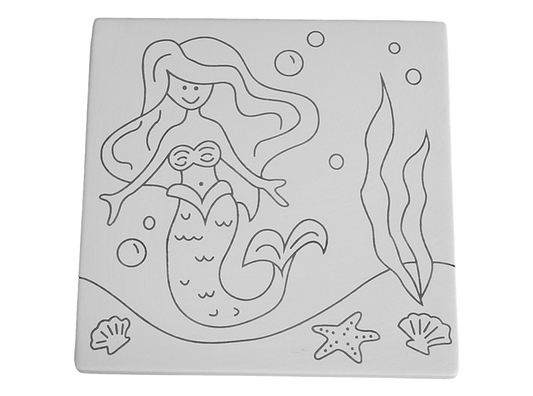 Bisque Mermaid Party Tile (Case of 12)