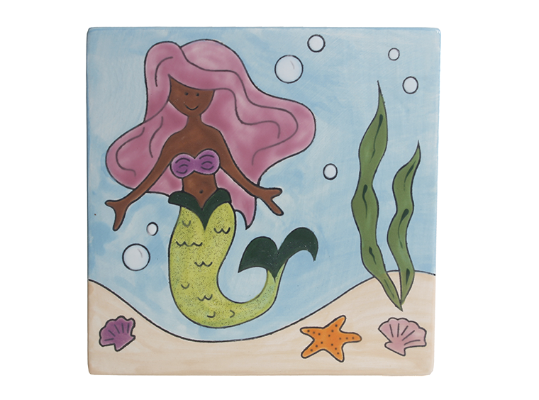 Bisque Mermaid Party Tile (Case of 12)