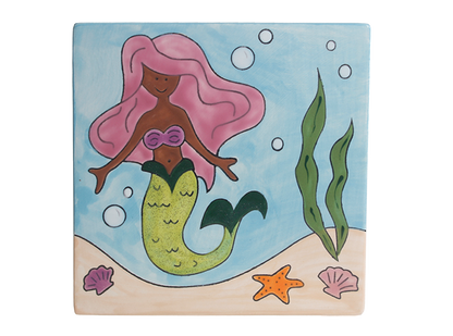 Bisque Mermaid Party Tile (Case of 12)