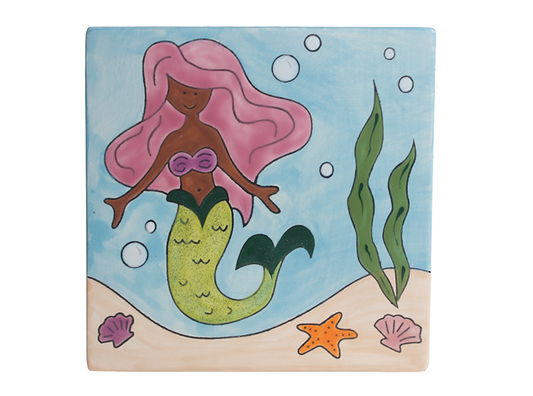 Bisque Mermaid Party Tile (Case of 12)