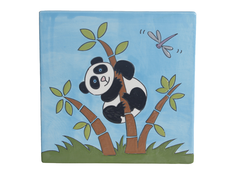 Bisque Panda Party Tile (Case of 12)