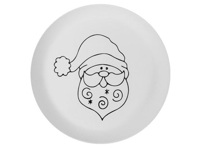 Bisque Hand Detailed Santa Party Plate (Case of 6)