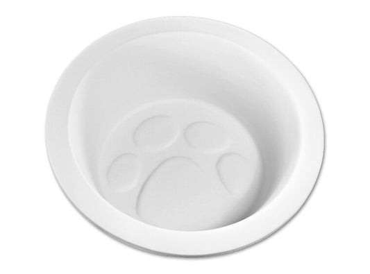 Bisque Paw Print Pet Bowl (Case of 4)