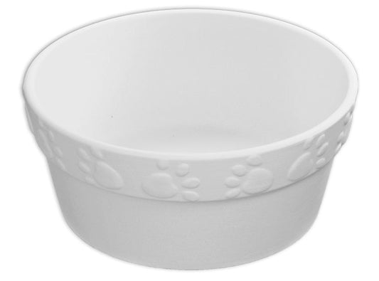 Bisque Paw Print Puppy Bowl (Case of 4)