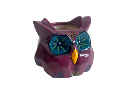 Bisque Faceted Owl Planter (Case of 4)