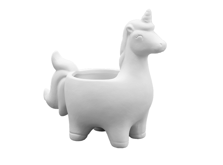 Bisque Enchanted Unicorn Planter (Case of 6)