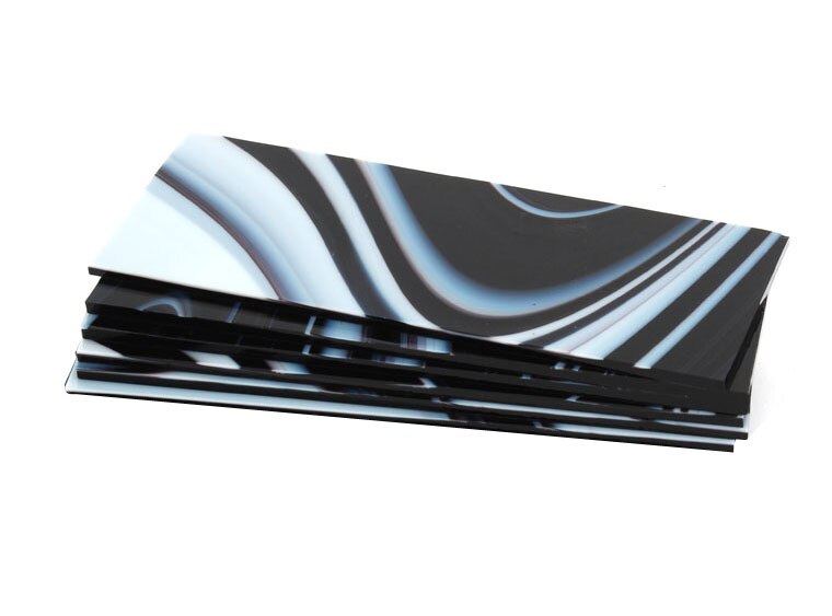 Licorice Swirl OpalArt Glass Blocks (Case of 1)