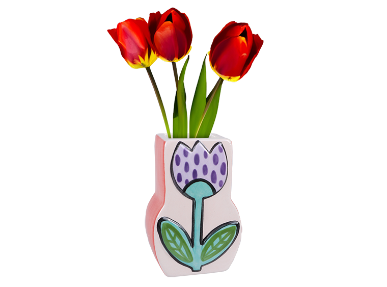 Bisque Art Deco Tulip Vase (Case of 6)