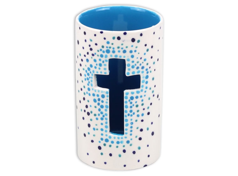 Bisque Cross Votive (Case of 6)