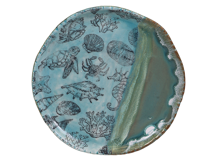 Bisque Small Kells Plate (Case of 12)