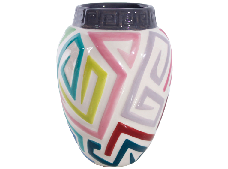 Bisque Tribal Vase (Case of 6)