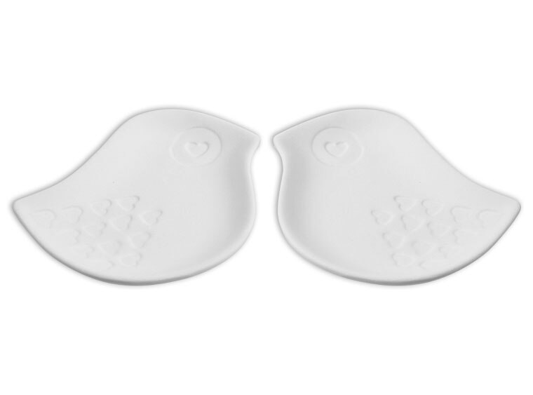 Bisque Lovebirds Dish Set (Case of 6)