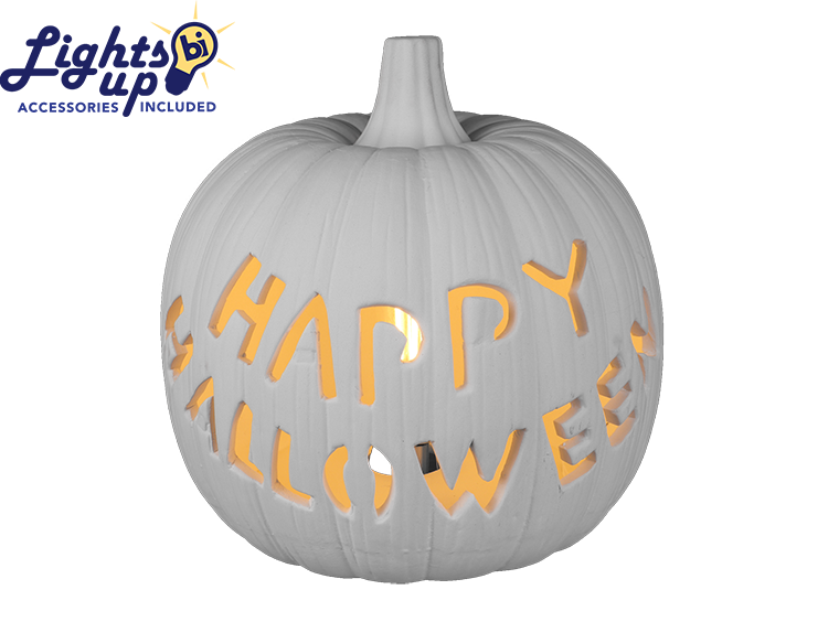 Bisque Lighted Halloween Pumpkin (Case of 1)