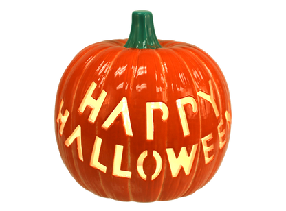 Bisque Lighted Halloween Pumpkin (Case of 1)