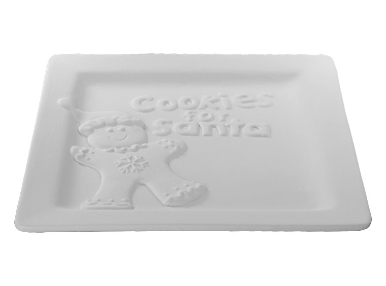 Bisque Cookies For Santa Plate (Case of 6)
