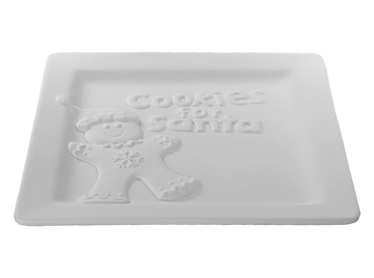 Bisque Cookies For Santa Plate (Case of 6)