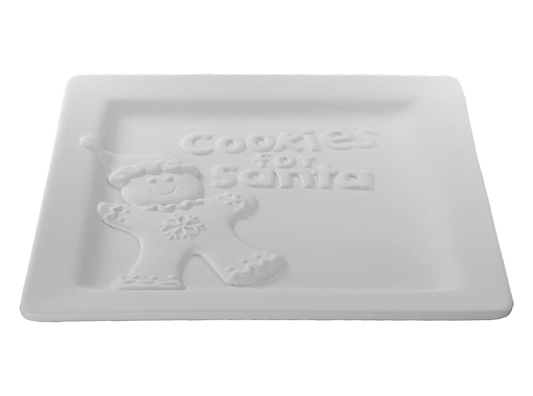 Bisque Cookies For Santa Plate (Case of 6)