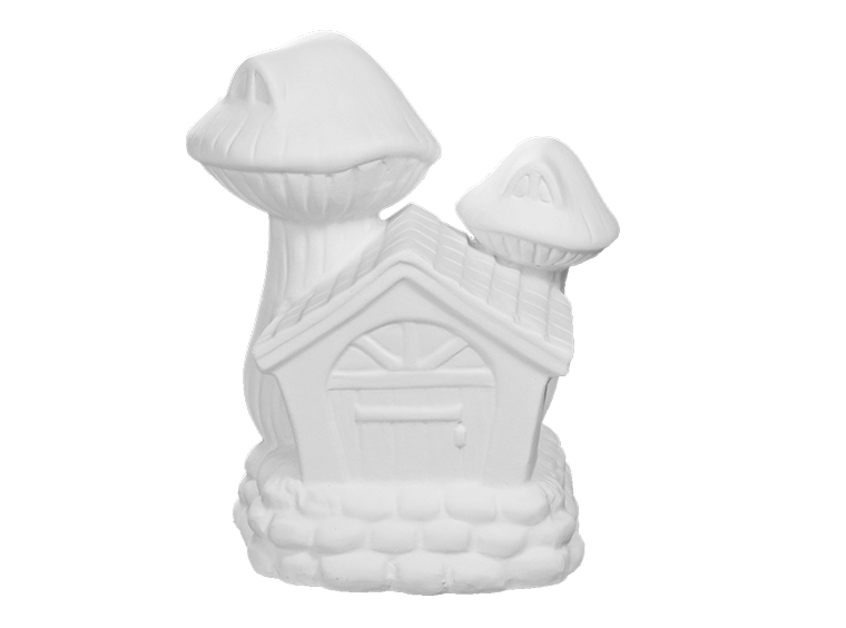 Bisque Mushroom Fairy House (Case of 4)