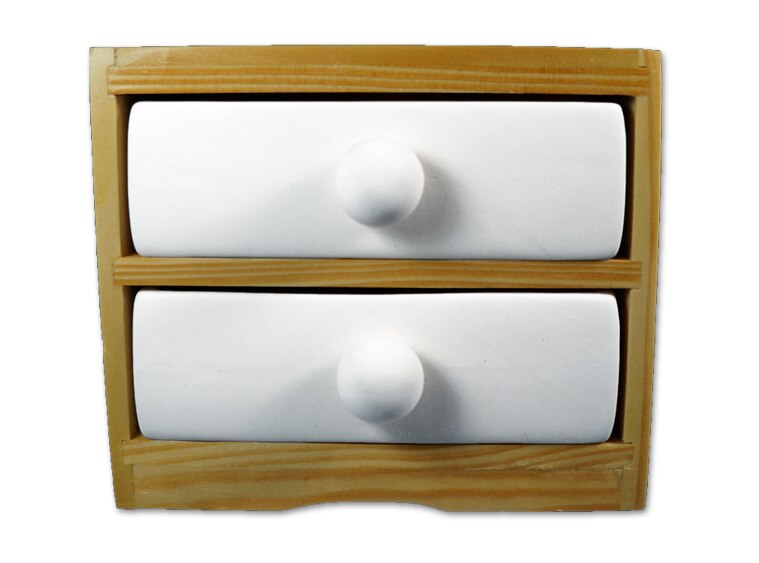 Bisque Two Drawer Holder (Case of 2)