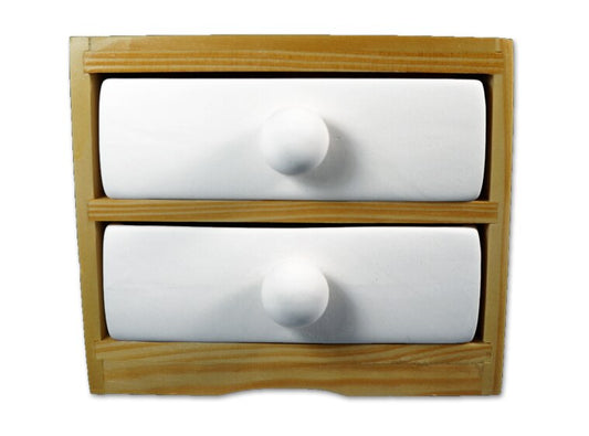 Bisque Two Drawer Holder (Case of 2)