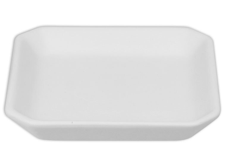 Bisque Geometric Dish (Case of 8)