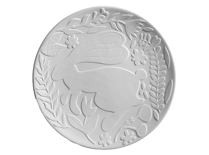 Bisque Blossoming Bunny Plate (Case of 6)