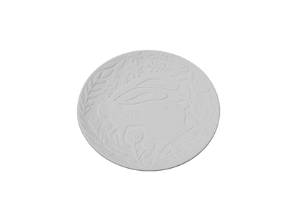 Bisque Blossoming Bunny Plate (Case of 6)