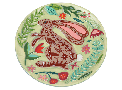 Bisque Blossoming Bunny Plate (Case of 6)