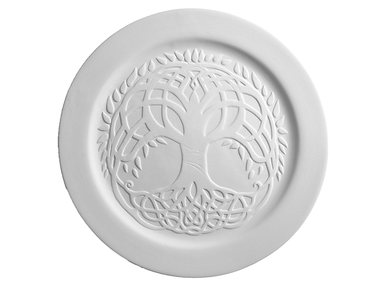Bisque Celtic Tree Of Life Plate (Case of 4)