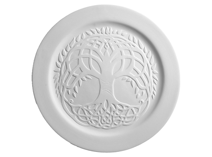 Bisque Celtic Tree Of Life Plate (Case of 4)