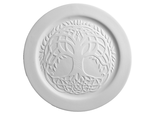 Bisque Celtic Tree Of Life Plate (Case of 4)