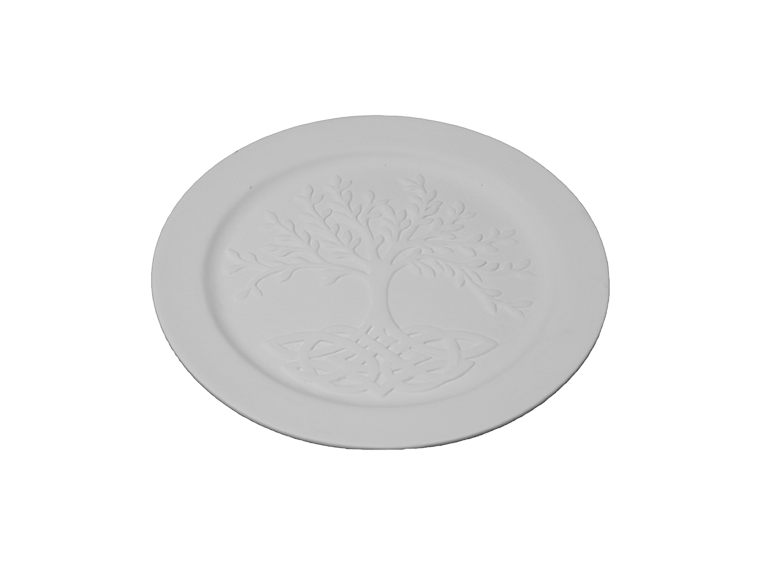 Bisque Celtic Tree Of Life Plate (Case of 4)