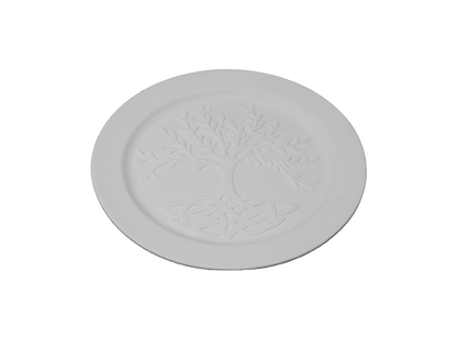 Bisque Celtic Tree Of Life Plate (Case of 4)
