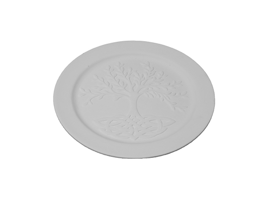 Bisque Celtic Tree Of Life Plate (Case of 4)