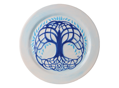 Bisque Celtic Tree Of Life Plate (Case of 4)
