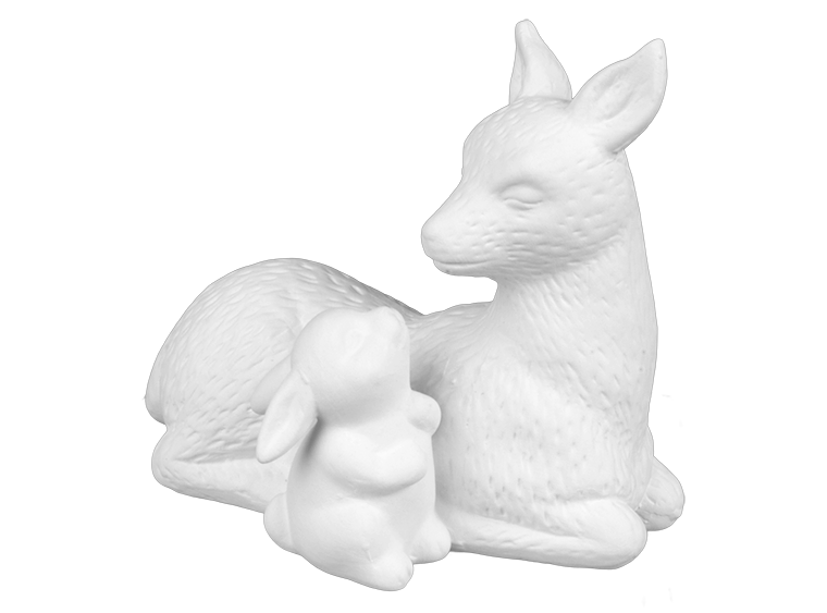 Bisque Deer And Rabbit Besties Figurine (Case of 4)