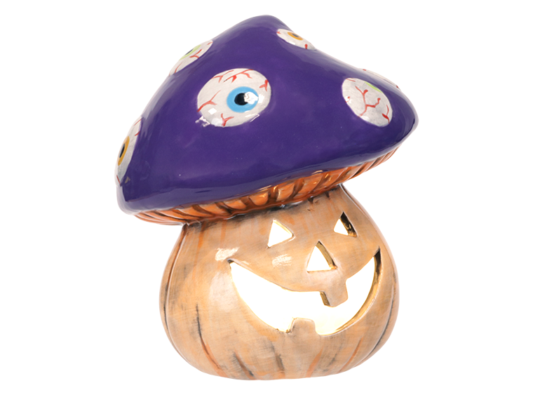 Bisque Shroom-O-Lantern (Case of 2)
