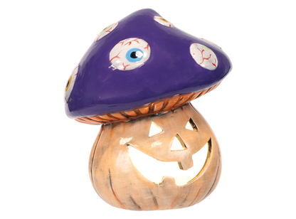 Bisque Shroom-O-Lantern (Case of 2)