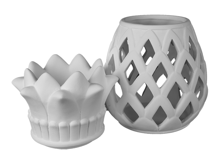 Bisque Regal Pineapple Lantern (Case of 1)