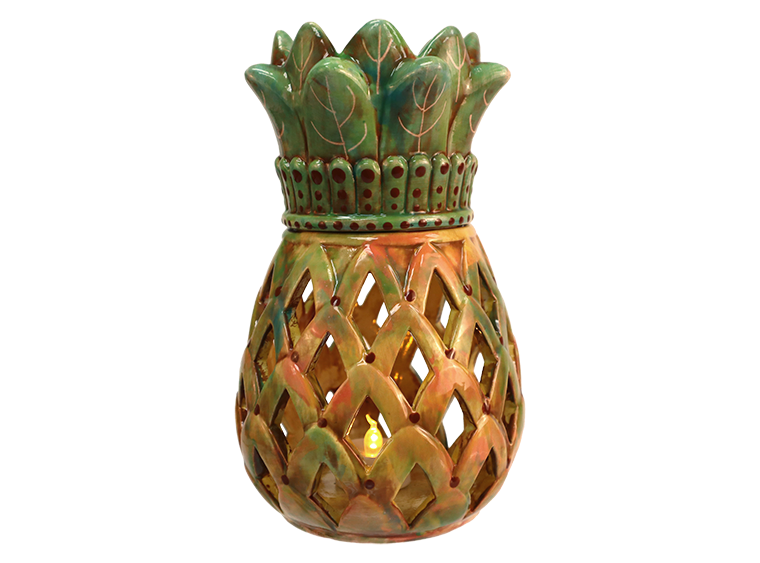 Bisque Regal Pineapple Lantern (Case of 1)