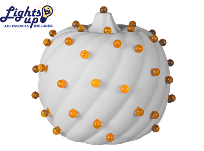 Bisque Lighted Spiraled Pumpkin (Case of 1)