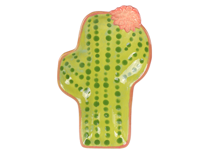 Bisque Saguaro Cactus Dish (Case of 12)