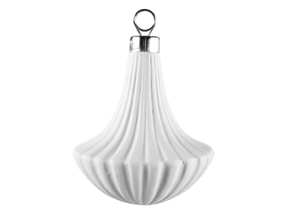 Bisque Convex Flourish Ornament (Case of 12)