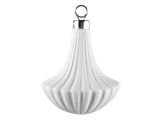 Bisque Convex Flourish Ornament (Case of 12)