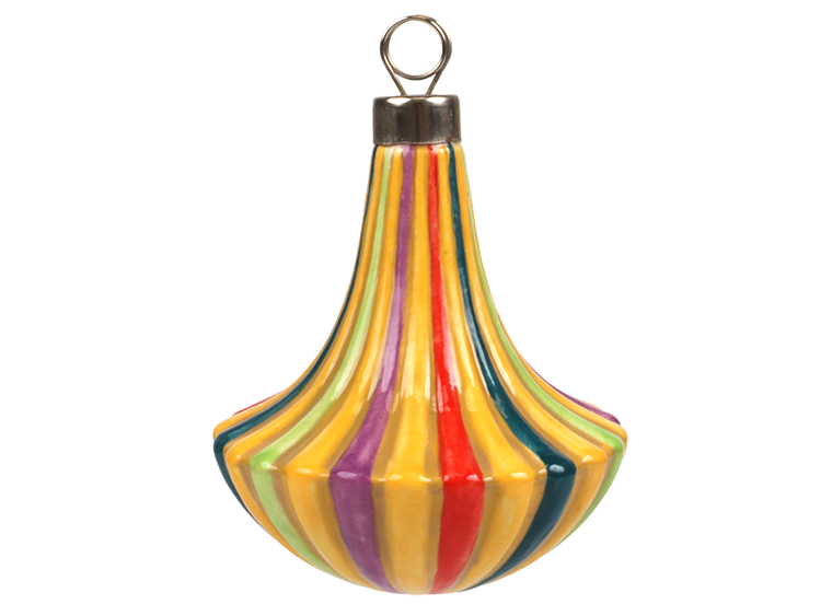 Bisque Convex Flourish Ornament (Case of 12)