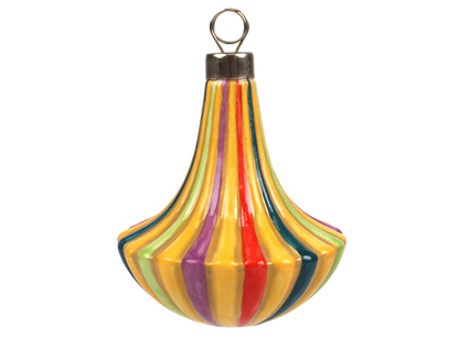 Bisque Convex Flourish Ornament (Case of 12)