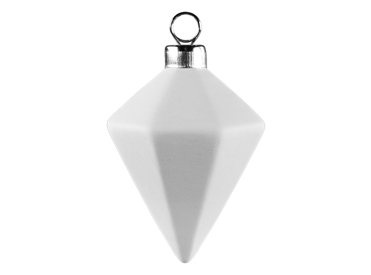 Bisque Beaming Gem Ornament (Case of 12)