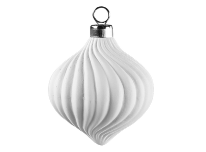Bisque Curvy Flourish Ornament (Case of 12)