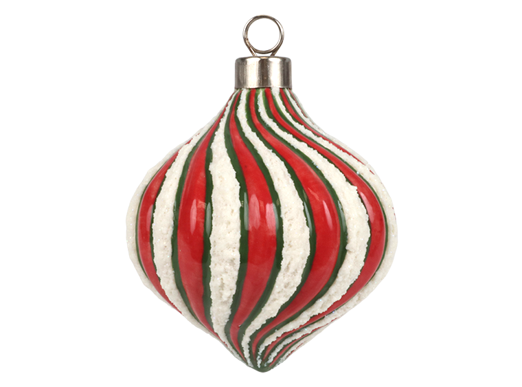 Bisque Curvy Flourish Ornament (Case of 12)