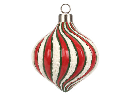 Bisque Curvy Flourish Ornament (Case of 12)